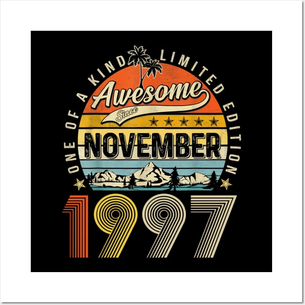 Awesome Since November 1997 Vintage 26th Birthday Wall Art by cogemma.art